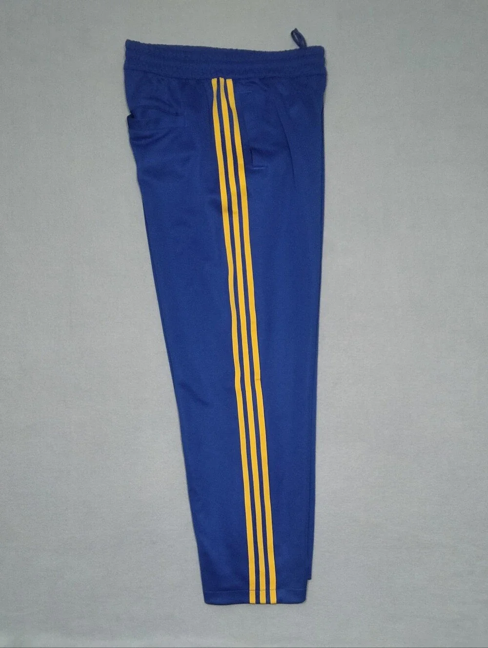 Adidas Superfire Track Pants Unisex Size Small Blue Yellow Athleisure Casual NWT